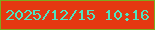 文字の大きさ：1、枠の色：7eaa1e、背景の色：e53811、文字の色：4de5c2 無料ブログパーツのブログ時計