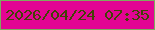 文字の大きさ：3、枠の色：7eab5e、背景の色：e30493、文字の色：434206 無料ブログパーツのブログ時計