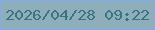 文字の大きさ：3、枠の色：7eabf4、背景の色：8eafb9、文字の色：3a7383 無料ブログパーツのブログ時計