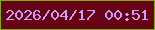 文字の大きさ：3、枠の色：7eac0e、背景の色：660314、文字の色：cca0fe 無料ブログパーツのブログ時計