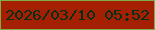文字の大きさ：5、枠の色：7eac49、背景の色：a51f03、文字の色：072e18 無料ブログパーツのブログ時計