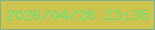 文字の大きさ：2、枠の色：7eb18d、背景の色：cfc350、文字の色：6ce178 無料ブログパーツのブログ時計
