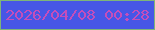 文字の大きさ：2、枠の色：7eb579、背景の色：4756e6、文字の色：c44eba 無料ブログパーツのブログ時計