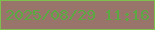 文字の大きさ：5、枠の色：7ec04e、背景の色：98746a、文字の色：5ca944 無料ブログパーツのブログ時計