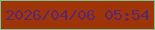 文字の大きさ：5、枠の色：7ec192、背景の色：9f3507、文字の色：5a296b 無料ブログパーツのブログ時計