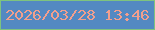 文字の大きさ：5、枠の色：7ec37f、背景の色：5389c2、文字の色：f29f8d 無料ブログパーツのブログ時計