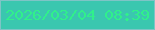 文字の大きさ：2、枠の色：7ec4c6、背景の色：3ac7af、文字の色：30f08b 無料ブログパーツのブログ時計