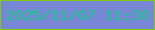 文字の大きさ：5、枠の色：7eca0c、背景の色：7787d5、文字の色：19c98a 無料ブログパーツのブログ時計