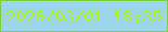 文字の大きさ：4、枠の色：7ecb46、背景の色：9cd6eb、文字の色：b0f31c 無料ブログパーツのブログ時計