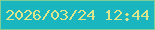 文字の大きさ：3、枠の色：7ecc97、背景の色：1ab6bf、文字の色：dbe58e 無料ブログパーツのブログ時計