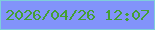 文字の大きさ：3、枠の色：7ecedb、背景の色：8293fa、文字の色：449f34 無料ブログパーツのブログ時計
