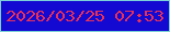 文字の大きさ：3、枠の色：7ed0d8、背景の色：1309d2、文字の色：e8305b 無料ブログパーツのブログ時計