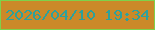 文字の大きさ：1、枠の色：7ed14b、背景の色：cb8929、文字の色：2da19d 無料ブログパーツのブログ時計