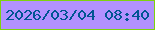 文字の大きさ：2、枠の色：7ed20d、背景の色：b291fe、文字の色：005592 無料ブログパーツのブログ時計
