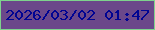 文字の大きさ：3、枠の色：7ed38d、背景の色：6b488a、文字の色：000492 無料ブログパーツのブログ時計