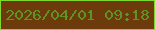 文字の大きさ：3、枠の色：7ed82f、背景の色：6c3a0b、文字の色：5d9423 無料ブログパーツのブログ時計