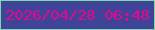 文字の大きさ：1、枠の色：7ed9aa、背景の色：3f4499、文字の色：e2098f 無料ブログパーツのブログ時計