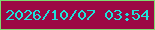 文字の大きさ：1、枠の色：7eda6f、背景の色：9c0744、文字の色：1ce2db 無料ブログパーツのブログ時計