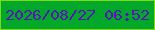 文字の大きさ：3、枠の色：7edb11、背景の色：02a829、文字の色：5516b3 無料ブログパーツのブログ時計
