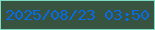 文字の大きさ：1、枠の色：7edcc5、背景の色：38533f、文字の色：076be1 無料ブログパーツのブログ時計