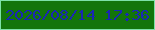 文字の大きさ：4、枠の色：7ee1a8、背景の色：13750b、文字の色：1a27b5 無料ブログパーツのブログ時計