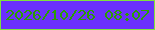 文字の大きさ：5、枠の色：7ee33c、背景の色：6b30fc、文字の色：2a9d03 無料ブログパーツのブログ時計