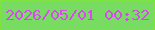 文字の大きさ：3、枠の色：7ee341、背景の色：78dc62、文字の色：d84aef 無料ブログパーツのブログ時計