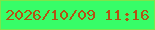 文字の大きさ：3、枠の色：7ee44a、背景の色：37fd68、文字の色：b45113 無料ブログパーツのブログ時計