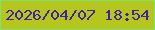 文字の大きさ：2、枠の色：7ee46e、背景の色：b6c61f、文字の色：4023a1 無料ブログパーツのブログ時計