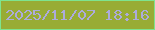 文字の大きさ：4、枠の色：7ee48f、背景の色：98ac35、文字の色：acabdd 無料ブログパーツのブログ時計