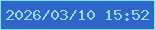 文字の大きさ：4、枠の色：7ee4f4、背景の色：2e67c9、文字の色：92daf1 無料ブログパーツのブログ時計