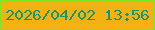 文字の大きさ：5、枠の色：7ee725、背景の色：f3b114、文字の色：189665 無料ブログパーツのブログ時計