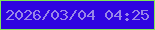 文字の大きさ：4、枠の色：7ee955、背景の色：2f04e0、文字の色：9885e8 無料ブログパーツのブログ時計