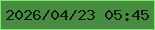 文字の大きさ：2、枠の色：7ee971、背景の色：488c41、文字の色：0f1e0e 無料ブログパーツのブログ時計