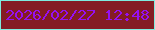 文字の大きさ：1、枠の色：7eecdf、背景の色：841c24、文字の色：9610f0 無料ブログパーツのブログ時計