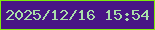文字の大きさ：1、枠の色：7eed0b、背景の色：491685、文字の色：aadfaa 無料ブログパーツのブログ時計