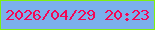 文字の大きさ：4、枠の色：7ef011、背景の色：7bb0ec、文字の色：f40656 無料ブログパーツのブログ時計