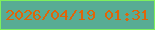 文字の大きさ：3、枠の色：7ef05d、背景の色：58ac94、文字の色：e16408 無料ブログパーツのブログ時計