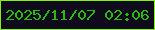 文字の大きさ：2、枠の色：7ef30c、背景の色：100a1d、文字の色：28bb0e 無料ブログパーツのブログ時計
