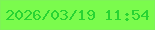 文字の大きさ：4、枠の色：7ef357、背景の色：7bfb4d、文字の色：28d432 無料ブログパーツのブログ時計