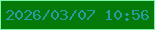 文字の大きさ：3、枠の色：7ef6a8、背景の色：067a09、文字の色：279ca2 無料ブログパーツのブログ時計