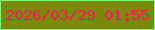 文字の大きさ：5、枠の色：7ef87a、背景の色：79890b、文字の色：fa185b 無料ブログパーツのブログ時計