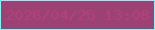 文字の大きさ：1、枠の色：7ef8f9、背景の色：9c4173、文字の色：b1437a 無料ブログパーツのブログ時計