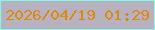 文字の大きさ：5、枠の色：7efae5、背景の色：b8b1bf、文字の色：dc8a0e 無料ブログパーツのブログ時計
