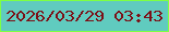 文字の大きさ：4、枠の色：7eff44、背景の色：60cbbf、文字の色：7c1017 無料ブログパーツのブログ時計
