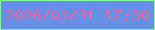 文字の大きさ：5、枠の色：7eff94、背景の色：668fe6、文字の色：ed649f 無料ブログパーツのブログ時計