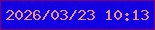 文字の大きさ：4、枠の色：7f016d、背景の色：1200e1、文字の色：e89286 無料ブログパーツのブログ時計
