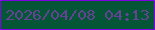 文字の大きさ：1、枠の色：7f01e6、背景の色：055636、文字の色：644394 無料ブログパーツのブログ時計