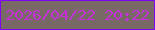 文字の大きさ：1、枠の色：7f04f7、背景の色：796966、文字の色：c632d9 無料ブログパーツのブログ時計