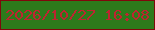 文字の大きさ：1、枠の色：7f070b、背景の色：2d7a1b、文字の色：be2430 無料ブログパーツのブログ時計